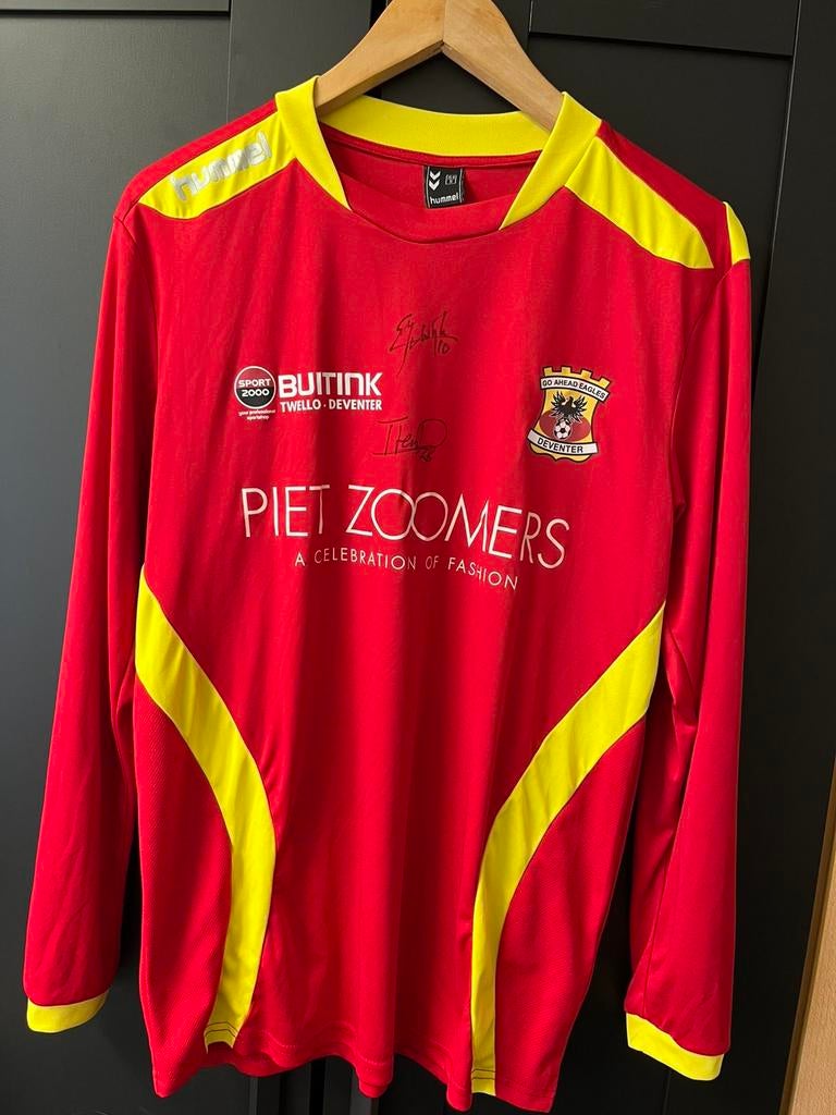 Vintage Go Ahead Eagles Shirt 2006/2007 Gesigneerd —Maat 164, Kleding | Heren, Sportkleding, Zo goed als nieuw, Voetbal, Maat 46 (S) of kleiner