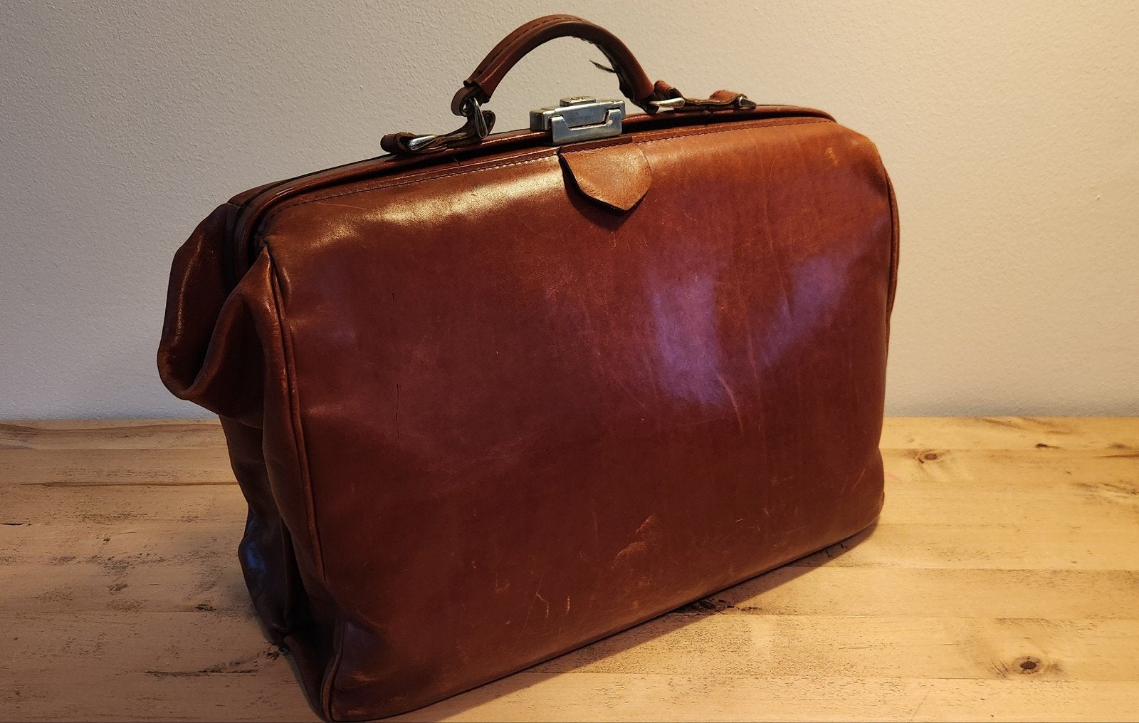 Mutsaerts Dokterstas Cognacbruin Groot met 16" Laptop Sleeve, Meerdere vakken, Gebruikt, Bruin, Aktetas