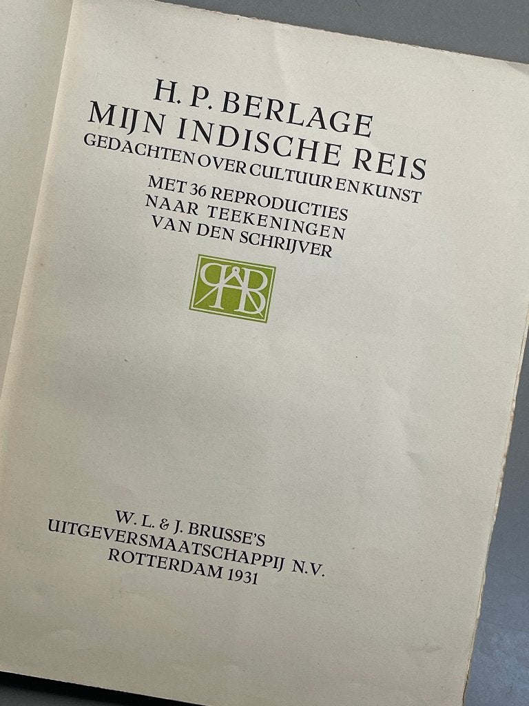 Mijn Indische reis H. P. Berlage - originele uitgave 1931