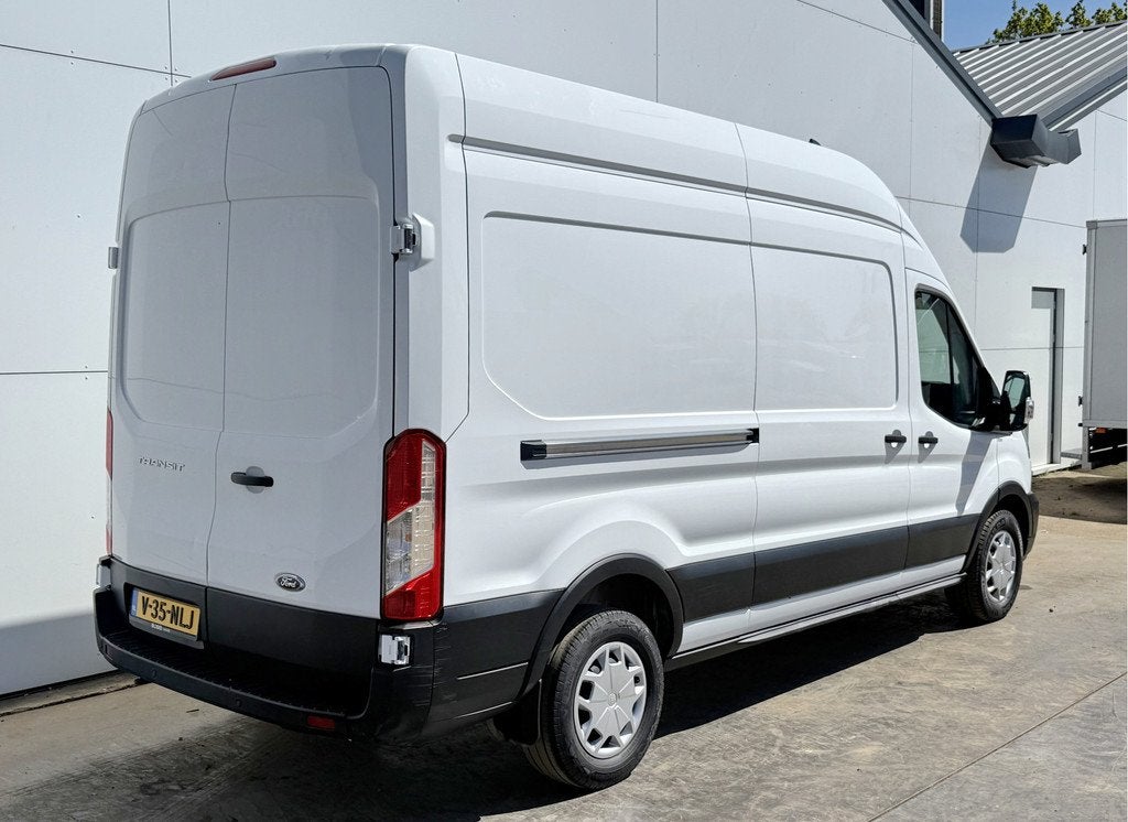 Ford Transit 350 2.0 TDCI 170PK L3H3 Airco Cruise Control Pa, Auto's, Stof, 4 cilinders, Wit, Bedrijf