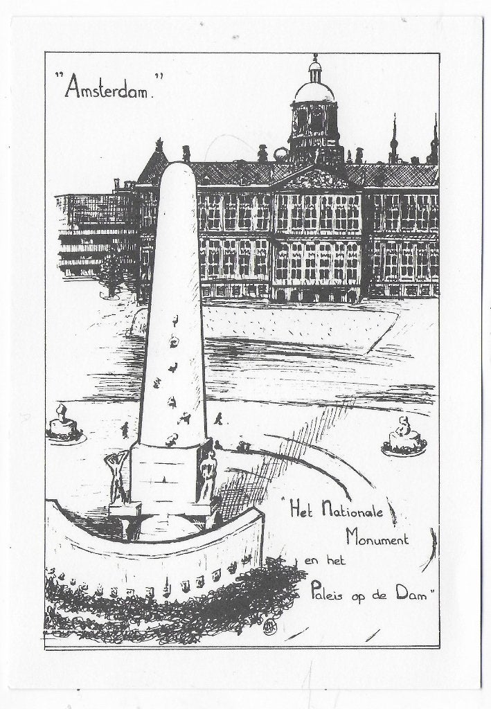 Amsterdam De Dam Ongelopen Ansichtkaart (B7968), Ophalen of Verzenden, 1980 tot heden, Ongelopen, Noord-Holland