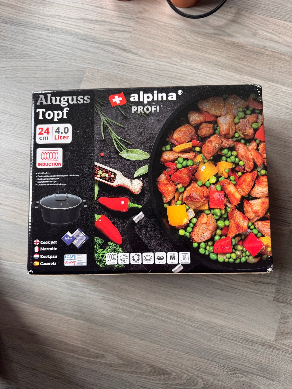 Alpina Profi Aluguss Kookpan 24cm 4.0L - Nieuw in doos, Ophalen, Nieuw