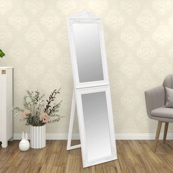 Spiegel vrijstaand 45x180 cm wit nieuw in doos, Huis en Inrichting, Woonaccessoires | Zuilen en Pilaren, ., Nieuw, Ophalen of Verzenden