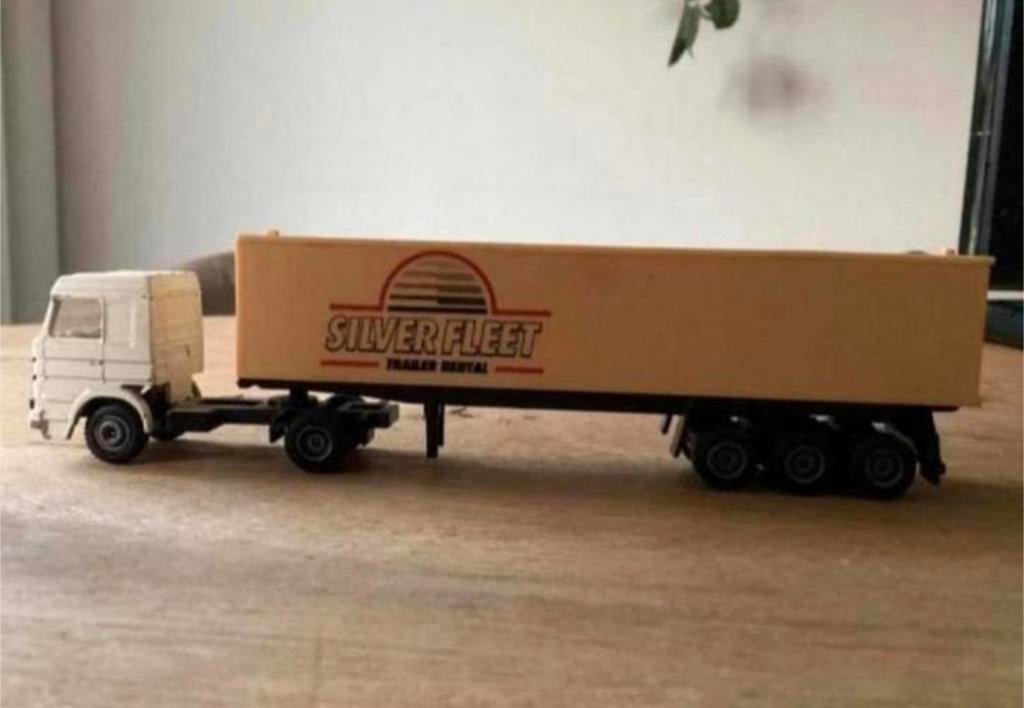 Scania 143M met oplegger “Silver Fleet” – EFSI Holland, Ophalen of Verzenden, Gebruikt, Bus of Vrachtwagen, Efsi