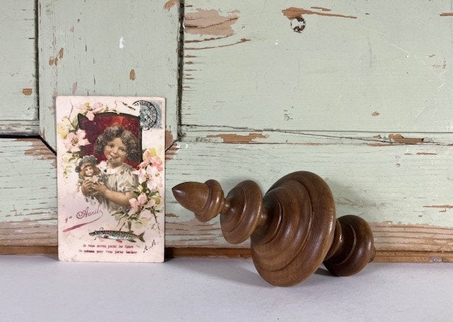 Frans siertorentje hout draaiwerk eikenhout, Ophalen of Verzenden