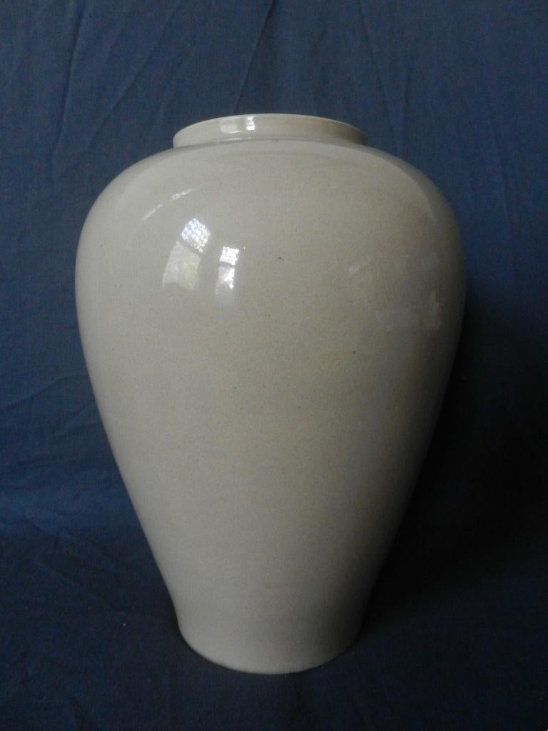 Blauw gespikkeld geglazuurde vaas ADCO Groningen 24 cm 1026, Ophalen of Verzenden