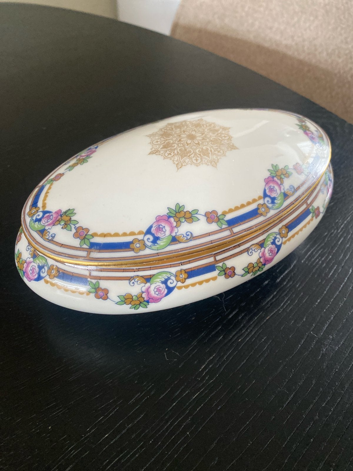 Prachtig Limoges Porseleinen Doosje Michelaud Frères (1920), Antiek en Kunst, Antiek | Schalen, Ophalen