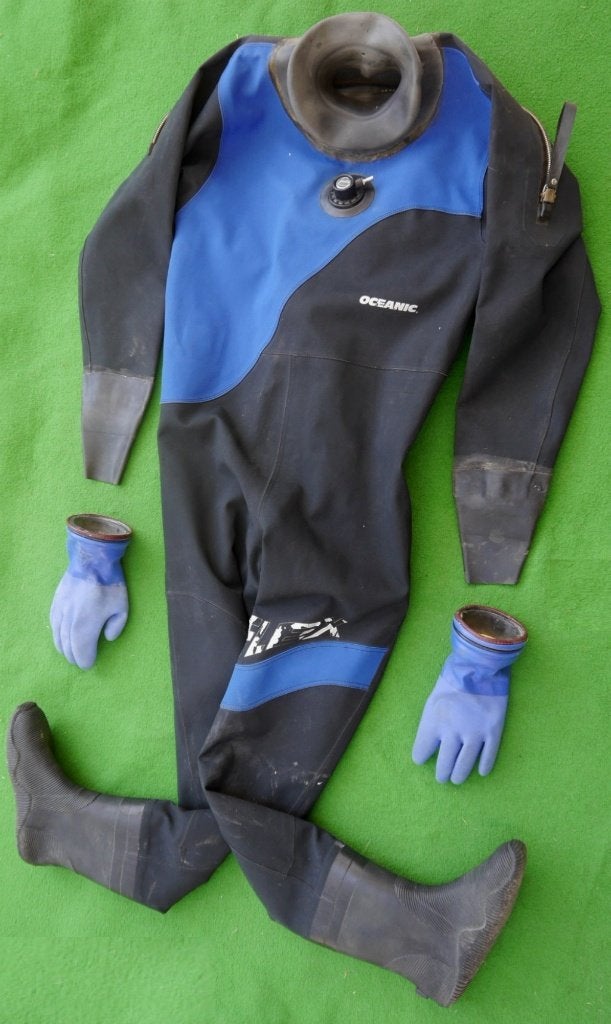 Droogpak Oceanic Flex Maat L, voor man van ca 183 cm (L), Watersport en Boten, Ophalen of Verzenden, Gebruikt, Duikpak