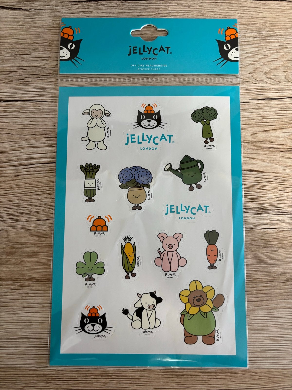 Jellycat merchandise stickerset - stickers voorjaar., Ophalen of Verzenden, Nieuw, Overige typen