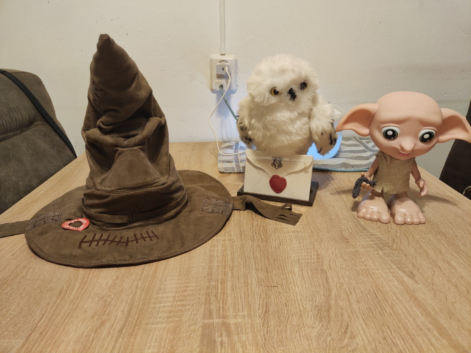 Harry Potter Collectie: Sorteerhoed, Hedwig Uil & Dobby, Ophalen of Verzenden, Zo goed als nieuw, Actiefiguurtje