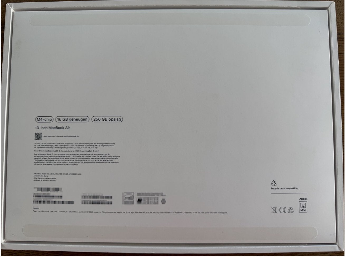 Foto 7 van MacBook Air 13” M4 2025 – 16GB / 256GB – 100% accu