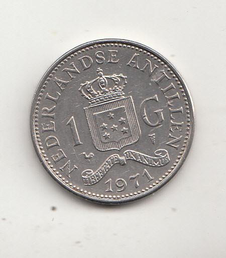 munt Antillen 1 gulden 1971, Postzegels en Munten, Munten | Nederland, Ophalen of Verzenden, Koningin Juliana, 1 gulden, Losse munt