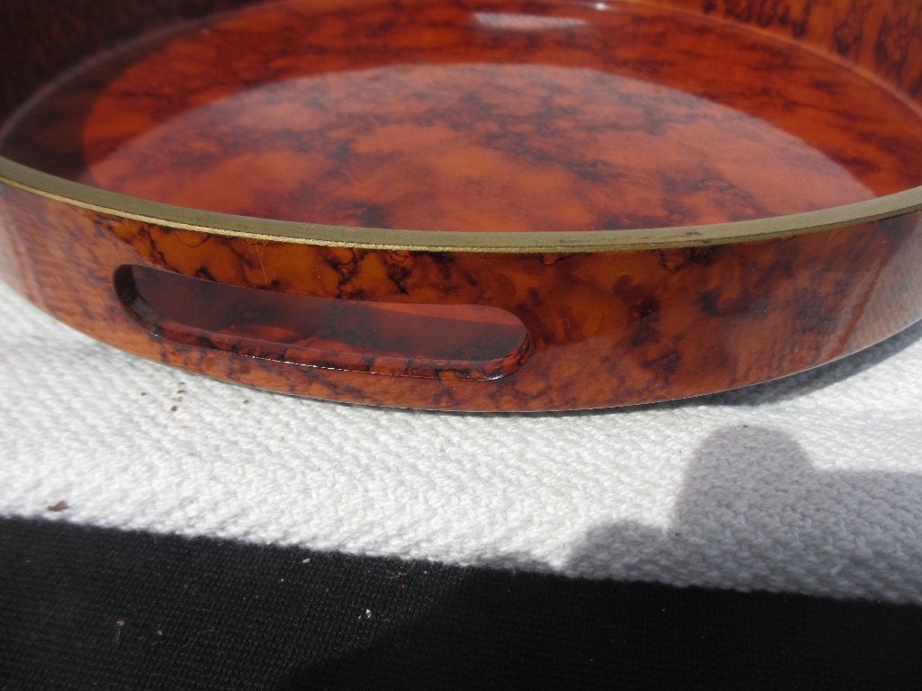 Vintage Otagiri Japan dienblad, Ophalen of Verzenden, Gebruikt, Rond, Hout