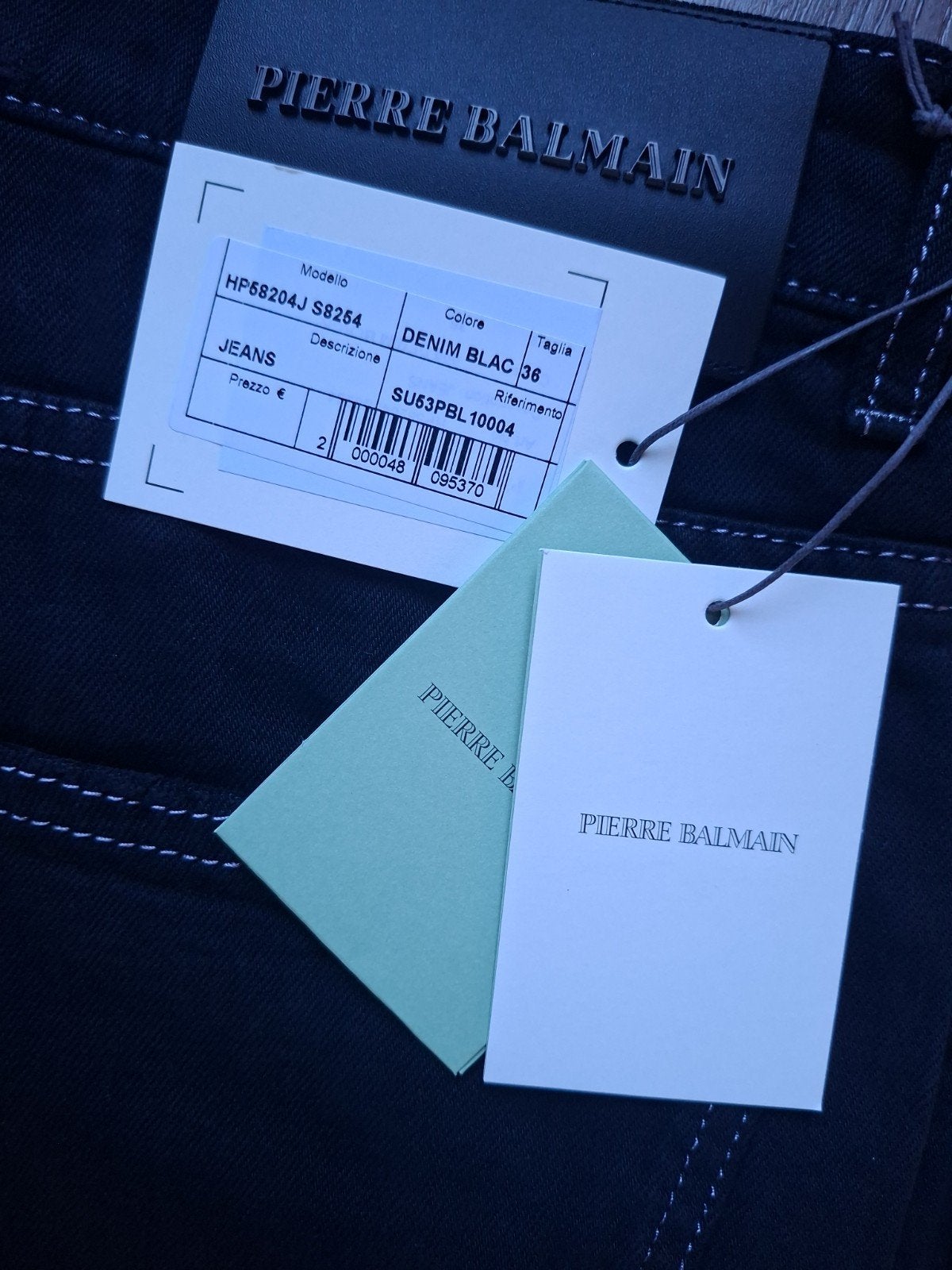 PIERRE BALMAIN jeans maat 36, W36 - W38 (confectie 52/54), PIERRE BALMAIN, Zwart, Nieuw