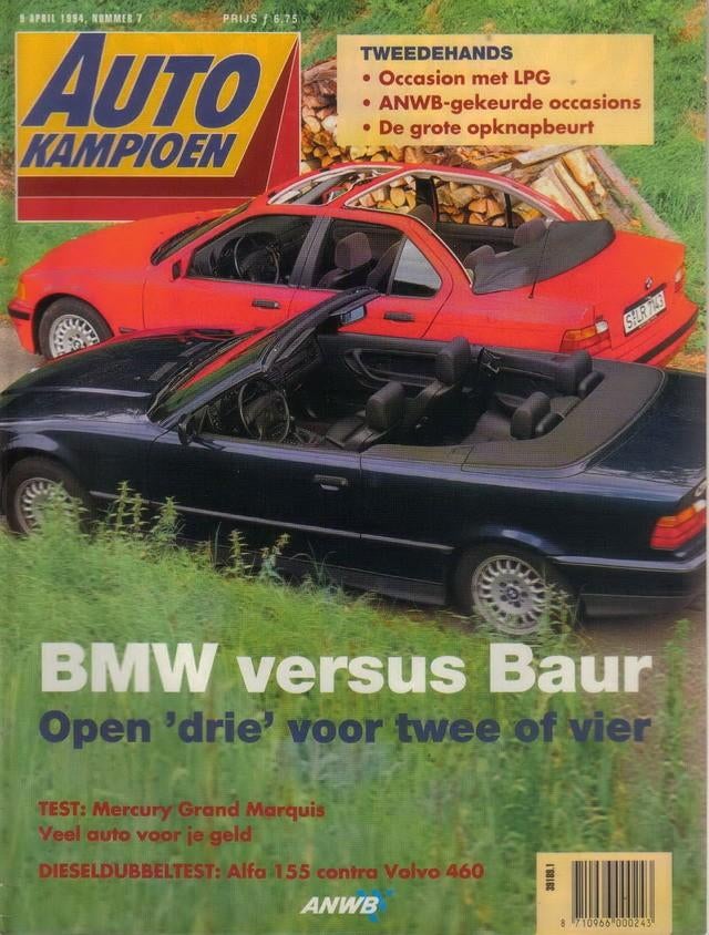 Autokampioen 7 1994 : BMW 325i Cabrio - Volvo 460 GLE - Saab, Boeken, Ophalen of Verzenden, Gelezen, Algemeen