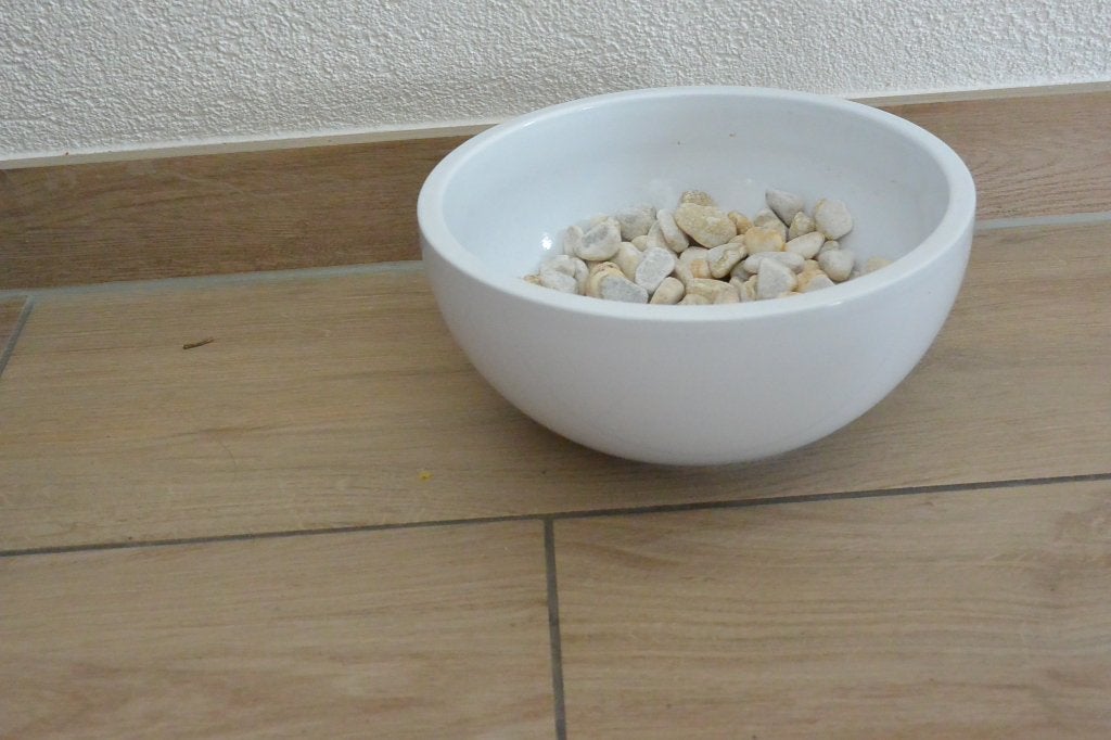 Ronde witte plantenschaal, Rond, Binnen, Ophalen of Verzenden, Zo goed als nieuw