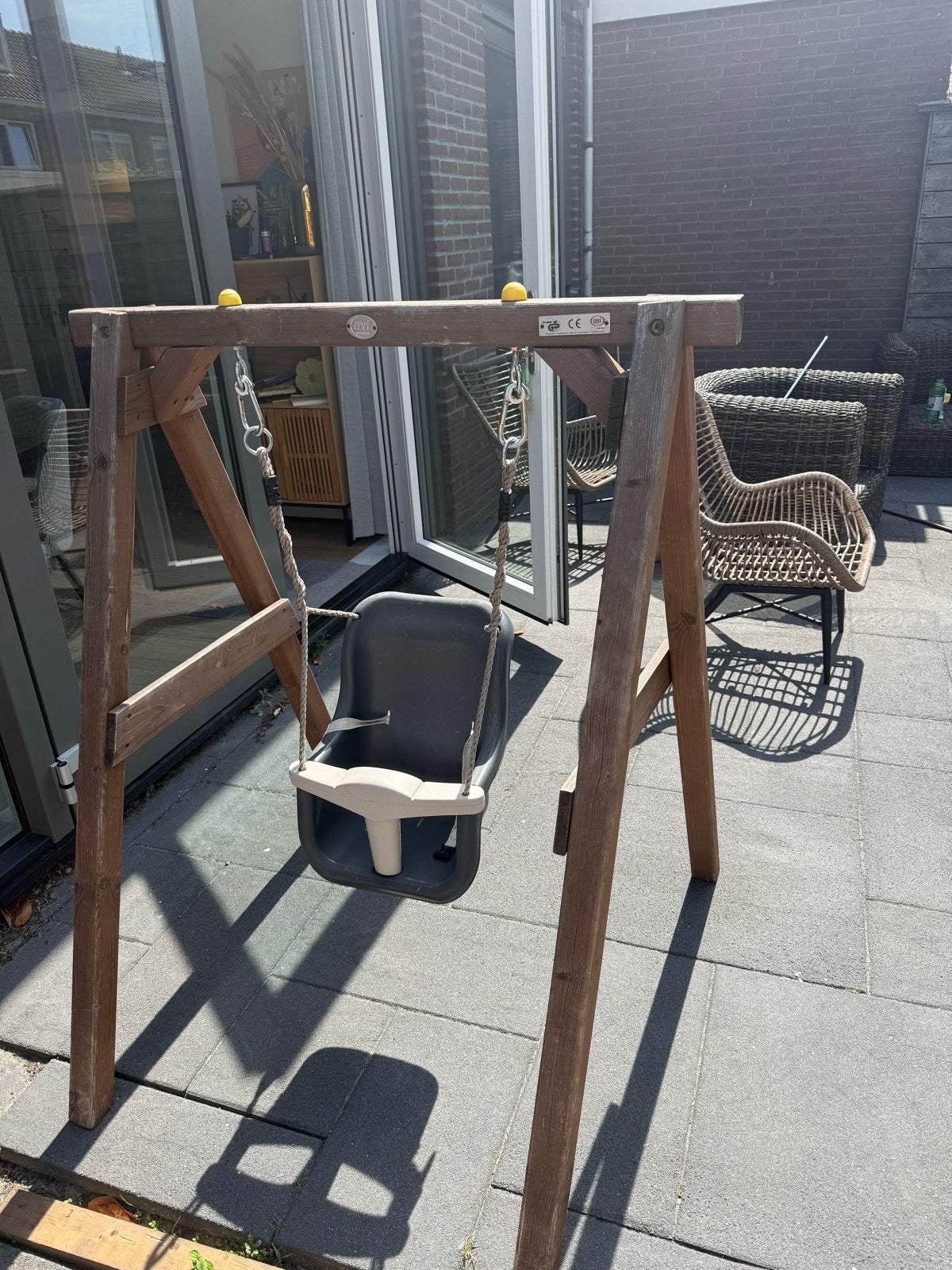 Houten schommel voor baby tot 2/3 jaar, Ophalen, Gebruikt, Schommel