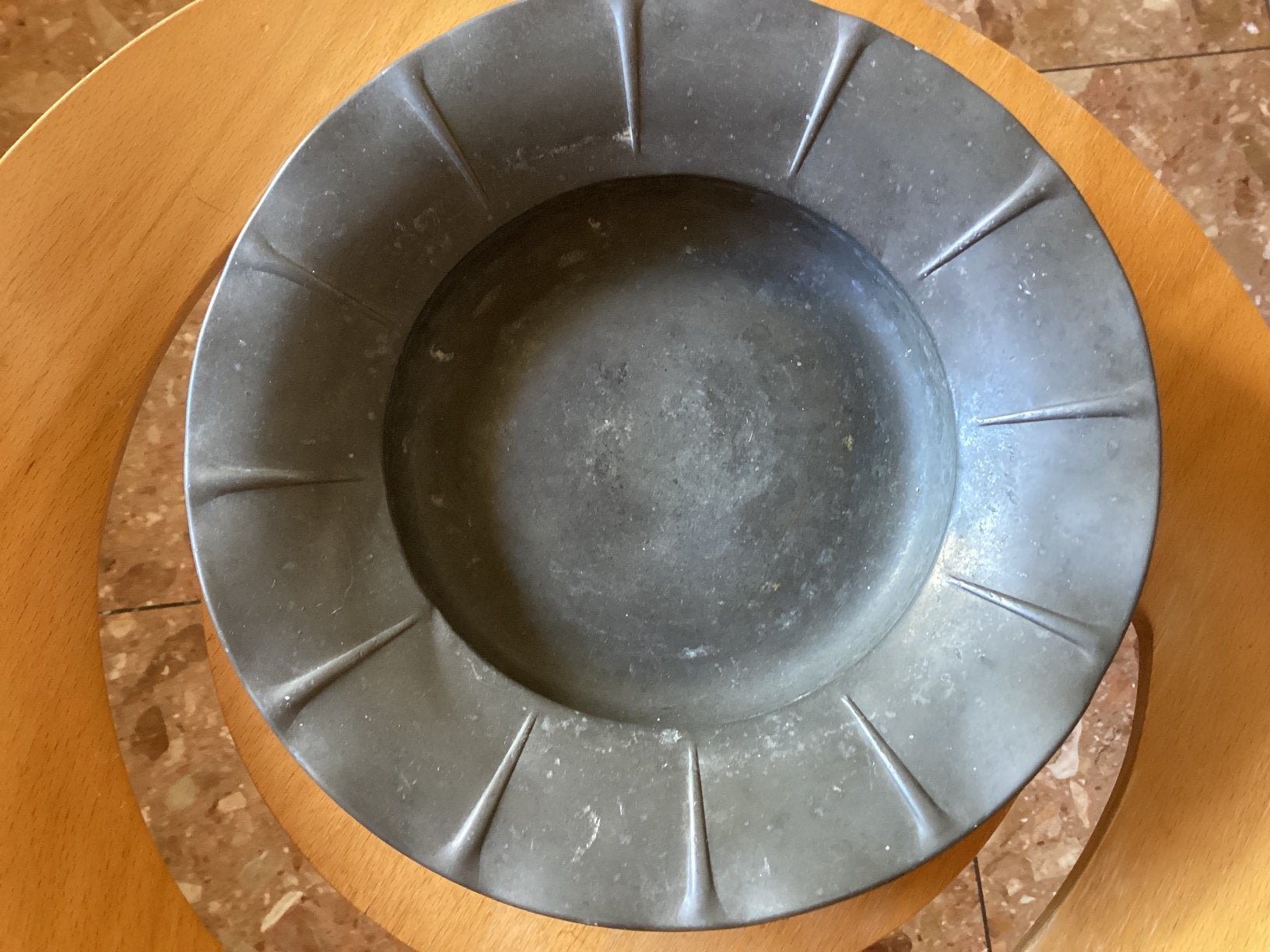 Depoorter Zuiver Tin schaal diam. 25 cm, Ophalen of Verzenden