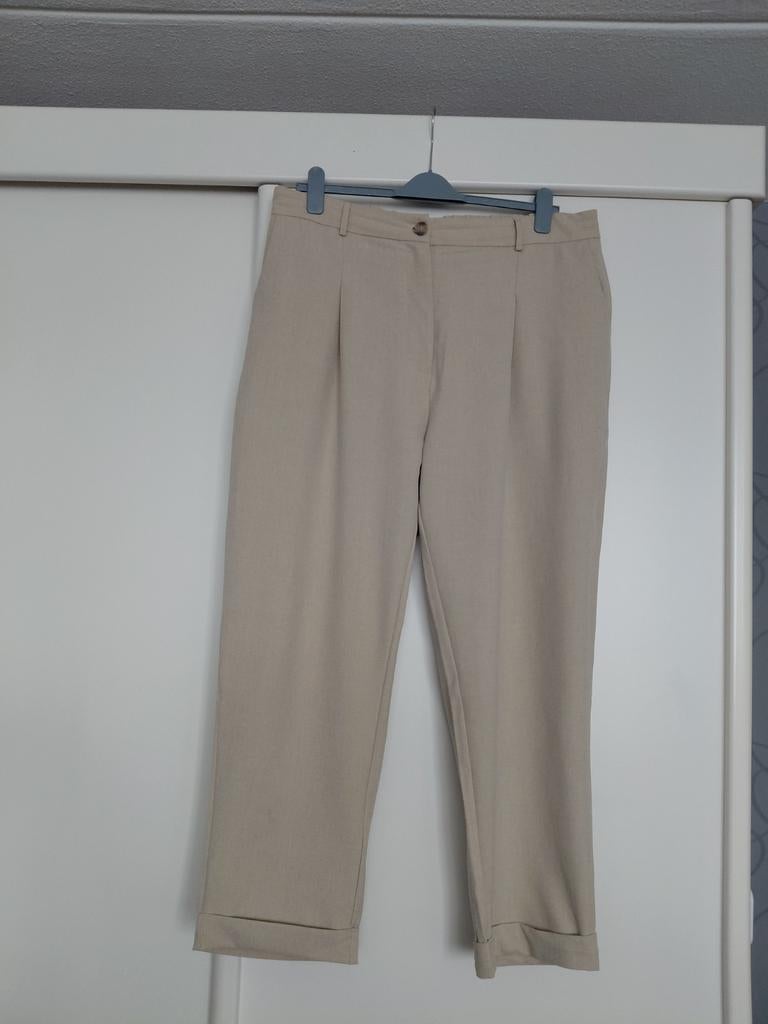 Norah beige broek maat 46, Kleding | Dames, Beige, Maat 46/48 (XL) of groter, Ophalen of Verzenden, Zo goed als nieuw