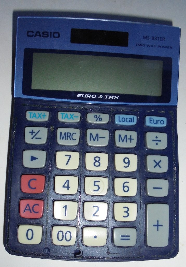 Retro vintage rekenmachine Casio  MS-88TER  (K-BKO-173), Ophalen of Verzenden, Huis en Inrichting