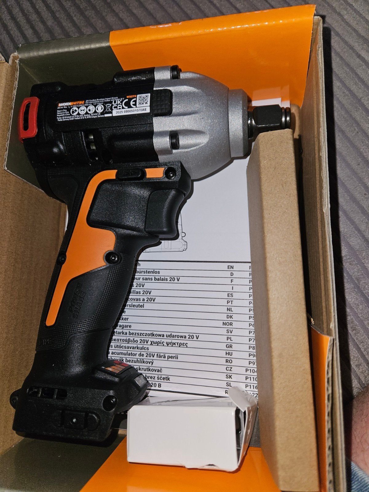 Worx Nitro WX272.9 20V Accu Slagmoersleutel (Tool Only), Ophalen of Verzenden, Nieuw