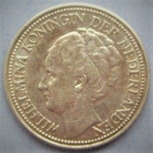 Zilveren kwartje met patina: - 25 cent 1939., Postzegels en Munten, Munten | Nederland, Verzenden, Zilver, 25 cent, Koningin Wilhelmina
