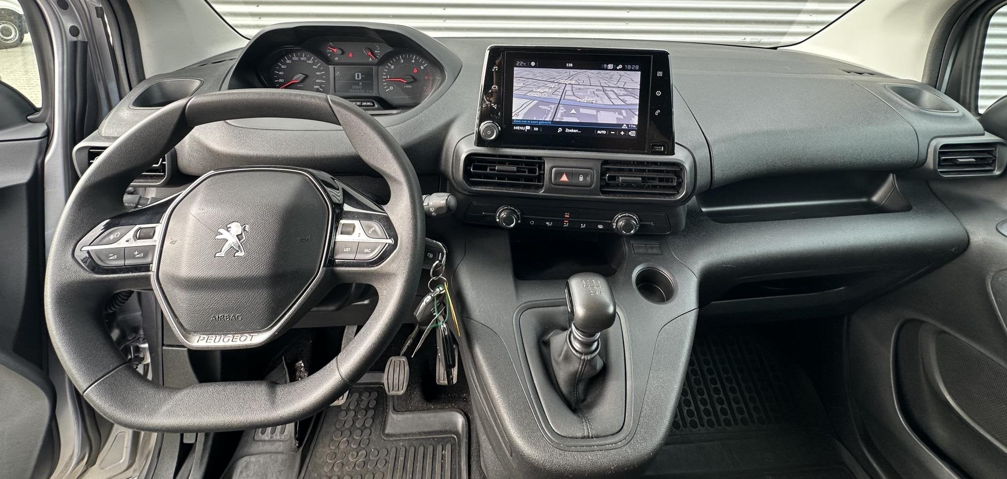 Peugeot Partner 1.5 BlueHDi 100pk MARGE btw vrij Airco|Navi|, Voorwielaandrijving, 1350 kg, Gebruikt, Euro 6