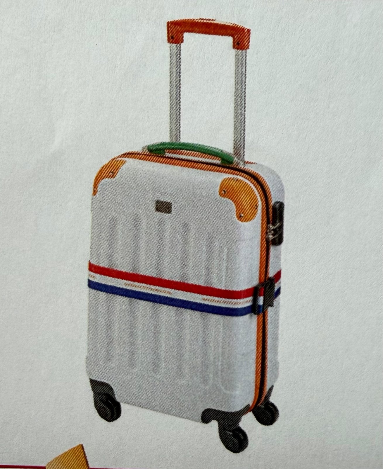 Handbagage koffer met wieltjes (nieuw), 30 cm of meer, Wit, Minder dan 40 cm, Nieuw