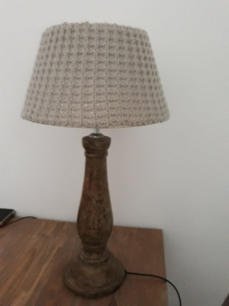 mooie lamp aura peeperkorn 58cm taupe kap, Huis en Inrichting, Ophalen, Zo goed als nieuw, Overige kleuren, Schemerlamp