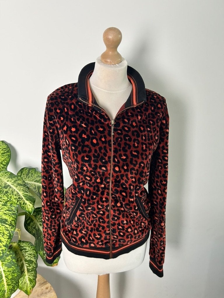King Louie maat XL panter velvet sportief vest 3435