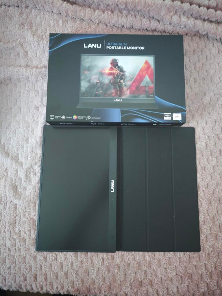 LANU Ultra-Slim portable Monitor - Full HD 15.6 inch, Computers en Software, Monitoren, Gaming, Ingebouwde speakers, LANU, HDMI
