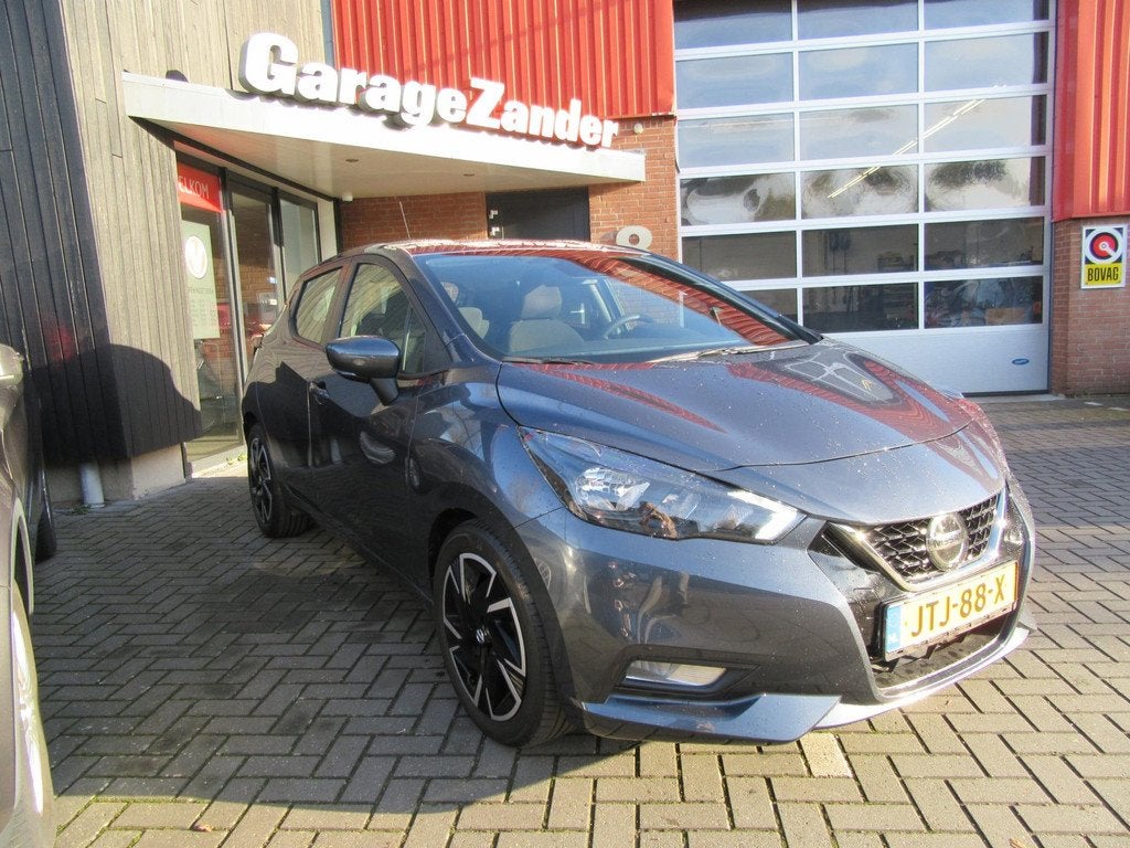 Nissan Micra 1.0 IG-T Acenta, Auto's, Stof, Gebruikt, Zwart, 1055 kg