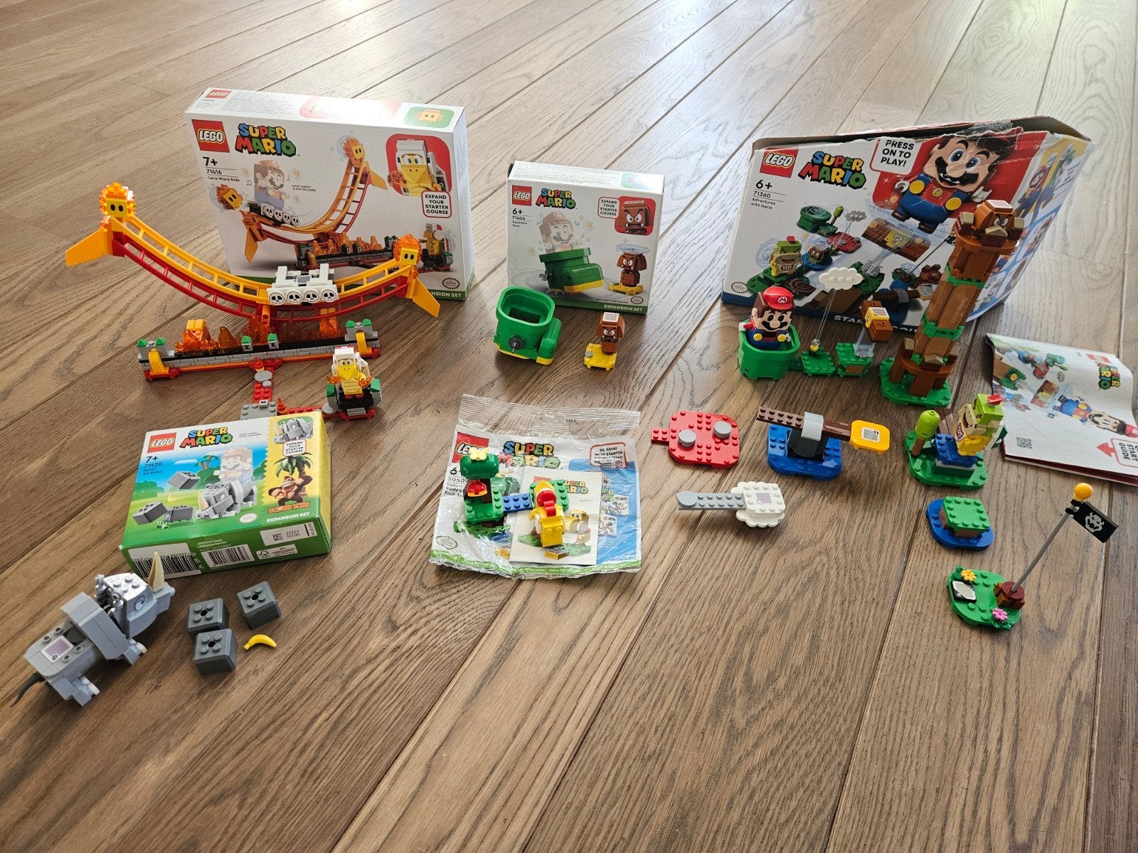 Lego Mario starterset met 4 uitbreidingen, Ophalen of Verzenden, Zo goed als nieuw