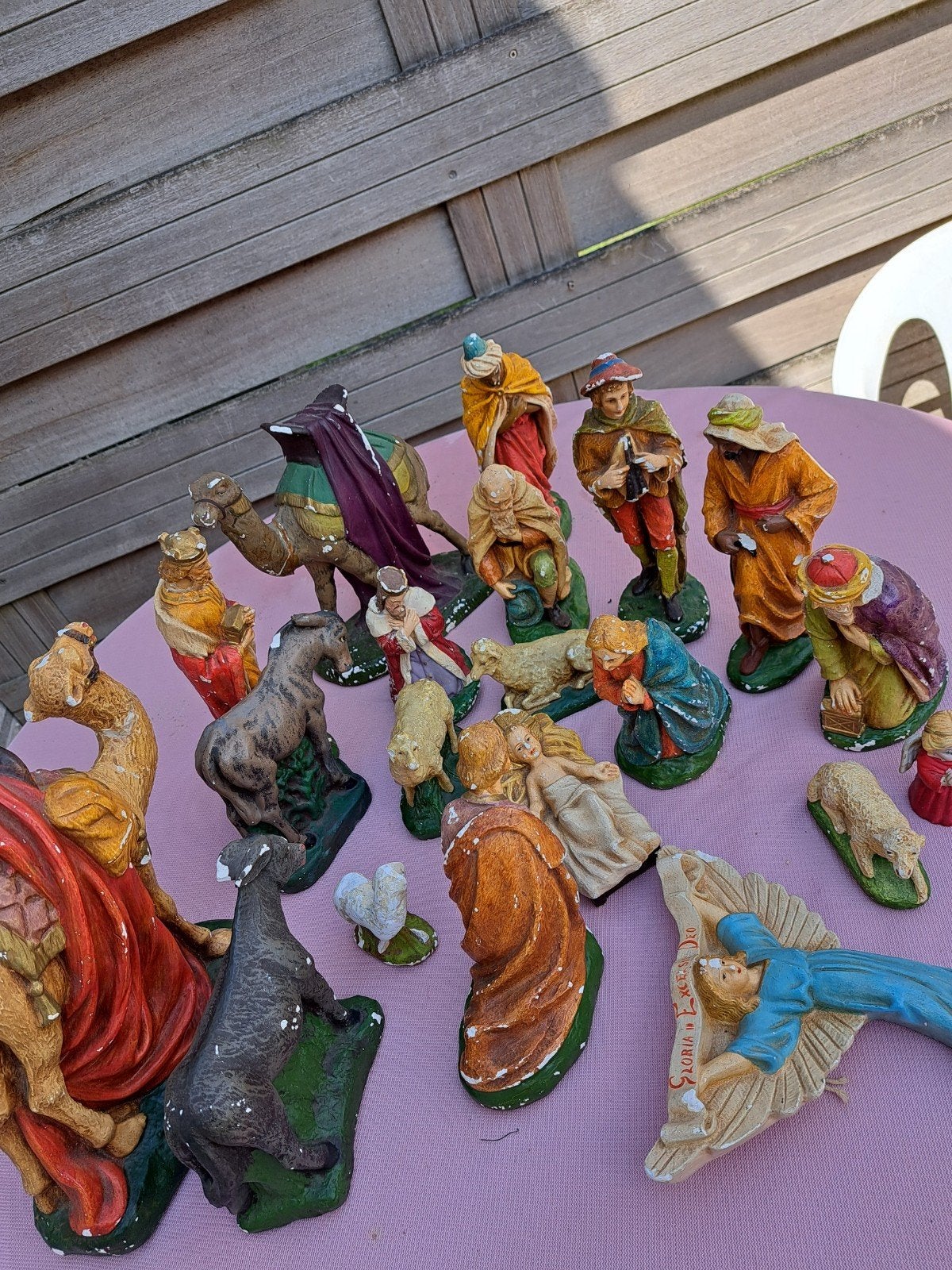 Vintage Kerststal Beelden Set - Gereduceerd Tarief, Antiek en Kunst, Ophalen