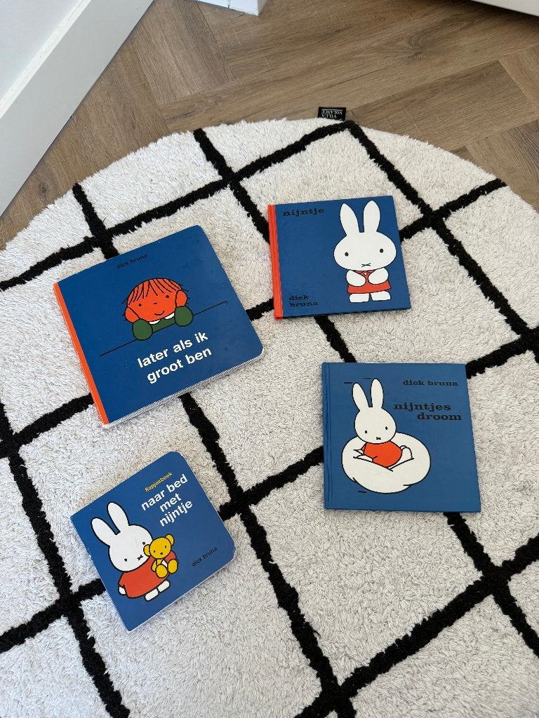 ZGAN 4x Nijntje Dick Bruna karton flapjes lees boek peuter, Ophalen of Verzenden, Zo goed als nieuw, Dick Bruna, 1 tot 2 jaar
