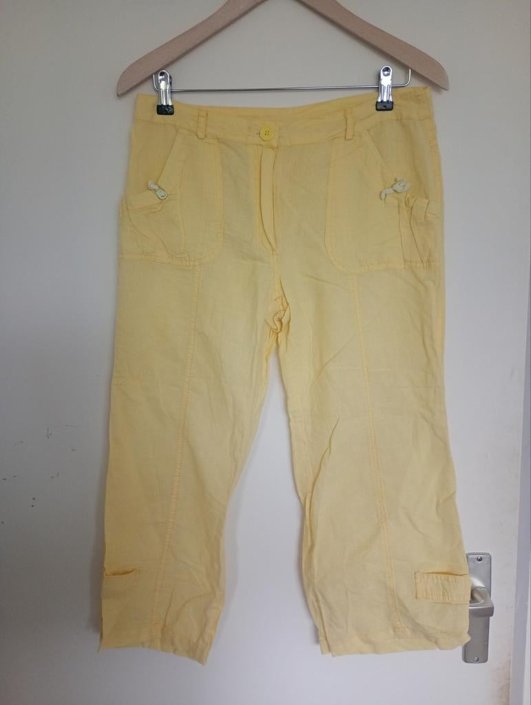 Gele broek XL - Luchtig en comfortabel, Geel, Maat 46/48 (XL) of groter, Ophalen of Verzenden, Zo goed als nieuw