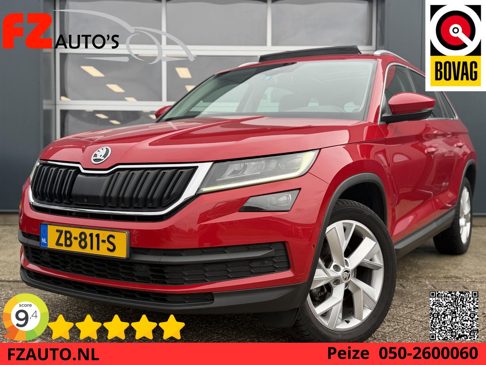 Skoda Kodiaq 1.5 TSI Style Business - Schuif-/kanteldak - El, Stof, 4 cilinders, 150 pk, Origineel Nederlands