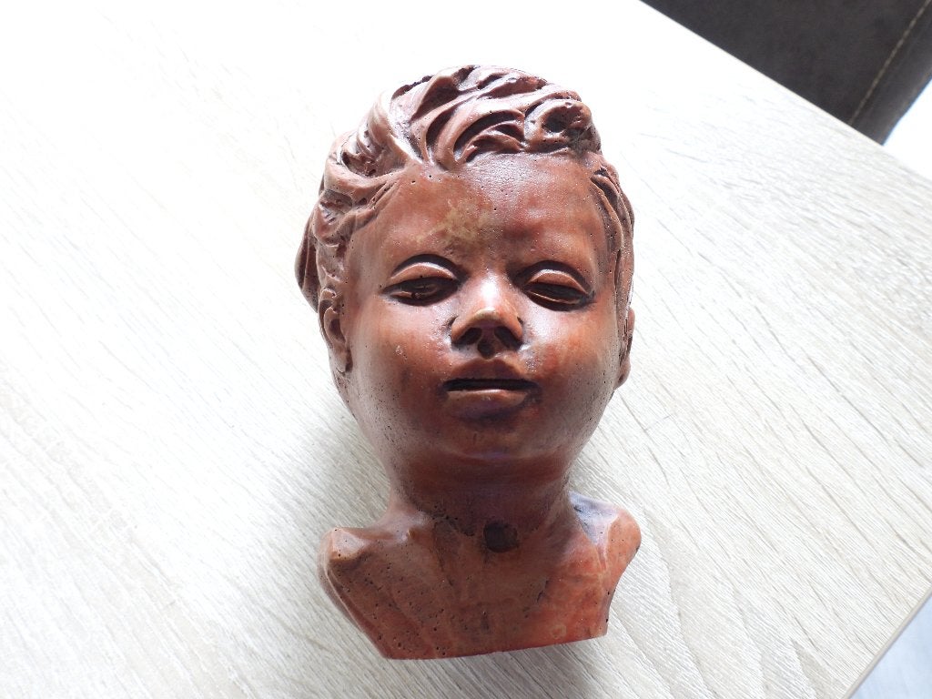 Vintage buste kinderkopje VV 233 Van Paridon, Antiek en Kunst, Overige onderwerpen, Minder dan 20 cm, Buste, Ophalen of Verzenden