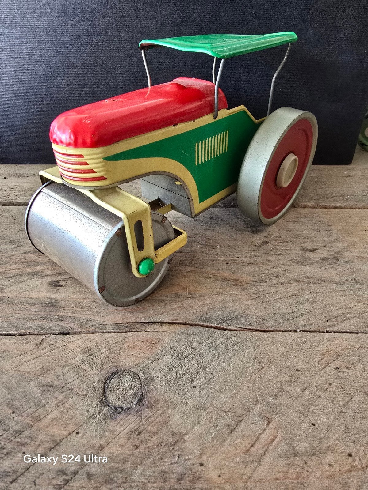 Vintage blikken speelgoed stoomwals, Ophalen of Verzenden