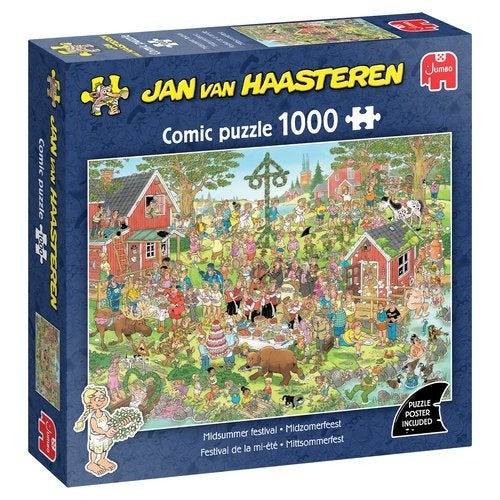 Jan van Haasteren Midzomerfestival 1000 stukjes, Ophalen of Verzenden, 500 t/m 1500 stukjes, Nieuw, Legpuzzel