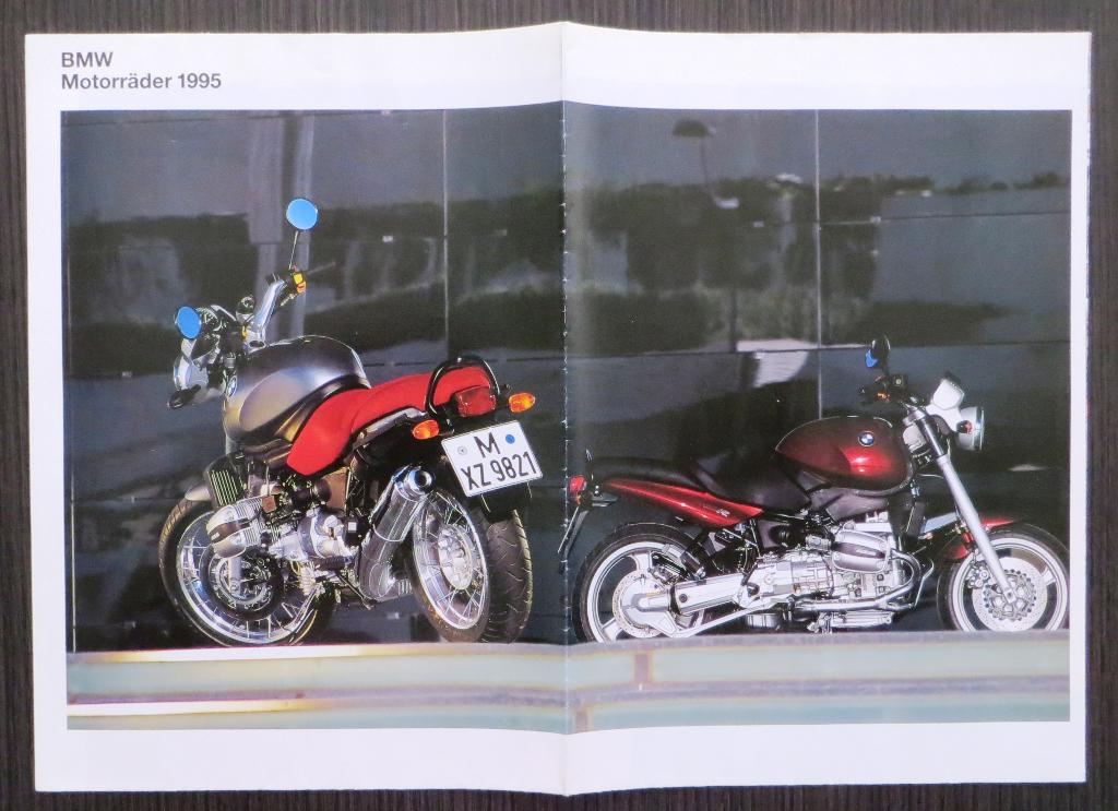 Folder BMW Motorräder 1995 / Poster R 1100 RS - 16 blz, Motoren, Handleidingen en Instructieboekjes, Verzenden, BMW