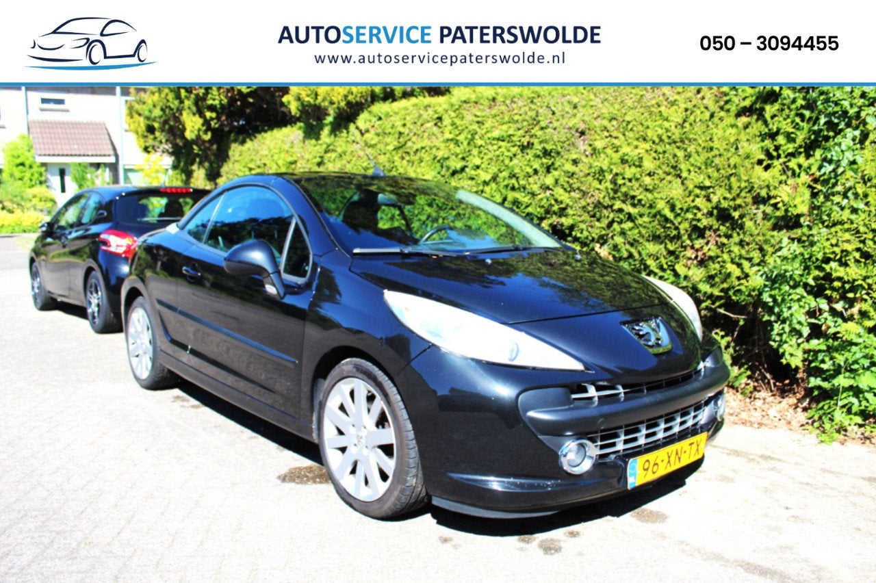 Peugeot 207 CC 1.6-16V T Sport, Auto's, Gebruikt, Cabriolet, Zwart, Handgeschakeld