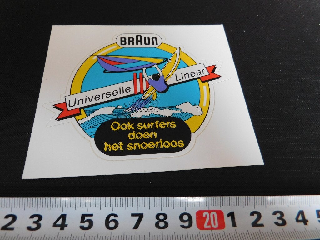 sticker BRAUN Universelle Linear Ook surfers doen het snoerl, Ophalen, Zo goed als nieuw