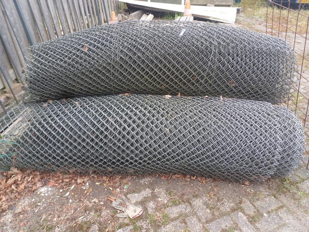 100m Gaashekwerk 2.40m Hoog met Prikkeldraad - Compleet, Ophalen, Gebruikt, IJzer, Gaashekwerk