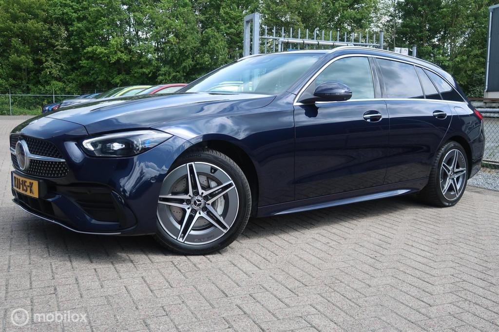 Mercedes C-klasse Estate 300e AMG Line PANO, TREKHAAK, 360-C, Automaat, Achterwielaandrijving, Zwart, 4 cilinders