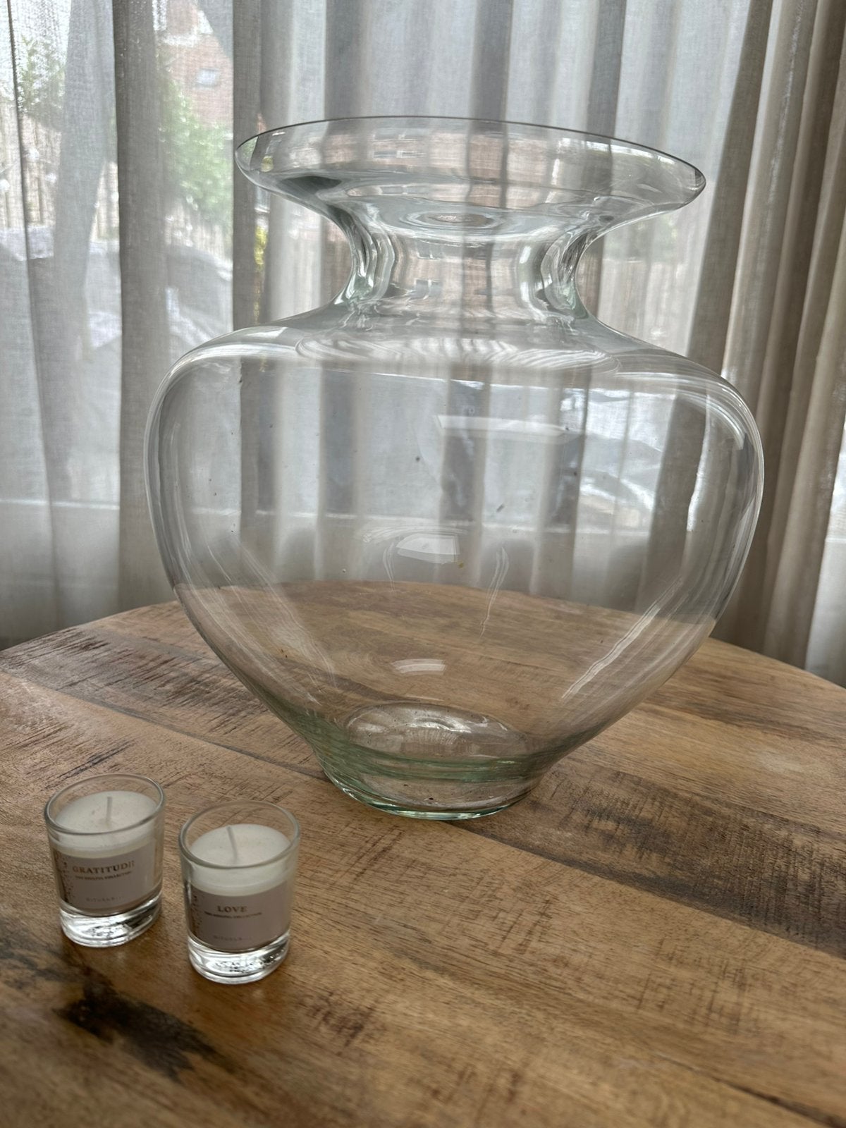 Vaas, Huis en Inrichting, Gebruikt, Transparant, Glas, Ophalen