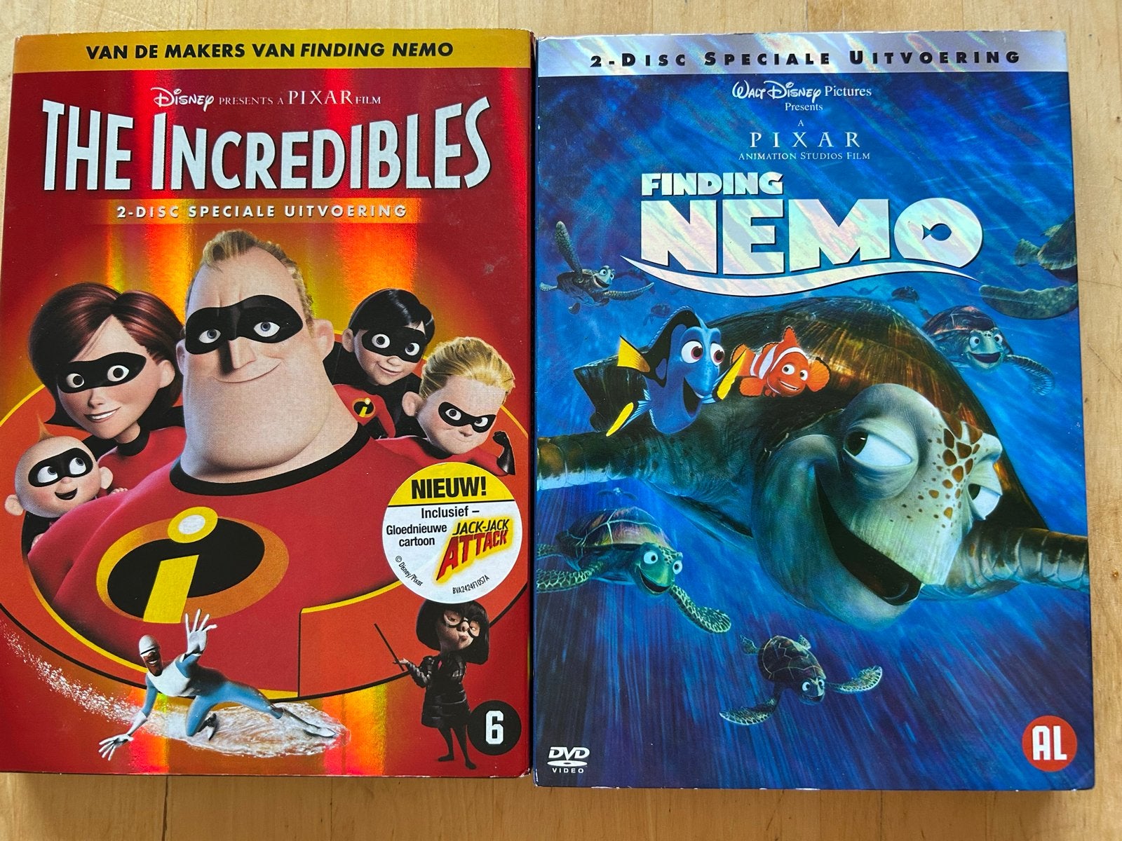 Disney Pixar DVD's: The Incredibles & Finding Nemo (2-disc), Animatie, Alle leeftijden, Nederlands, Film