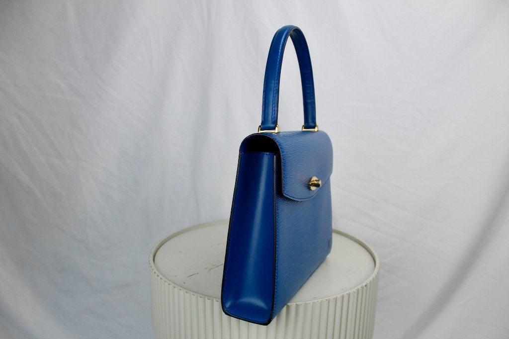 Louis Vuitton Malesherbes Epi - 1220, Gebruikt, Blauw, Ophalen of Verzenden, Louis Vuitton