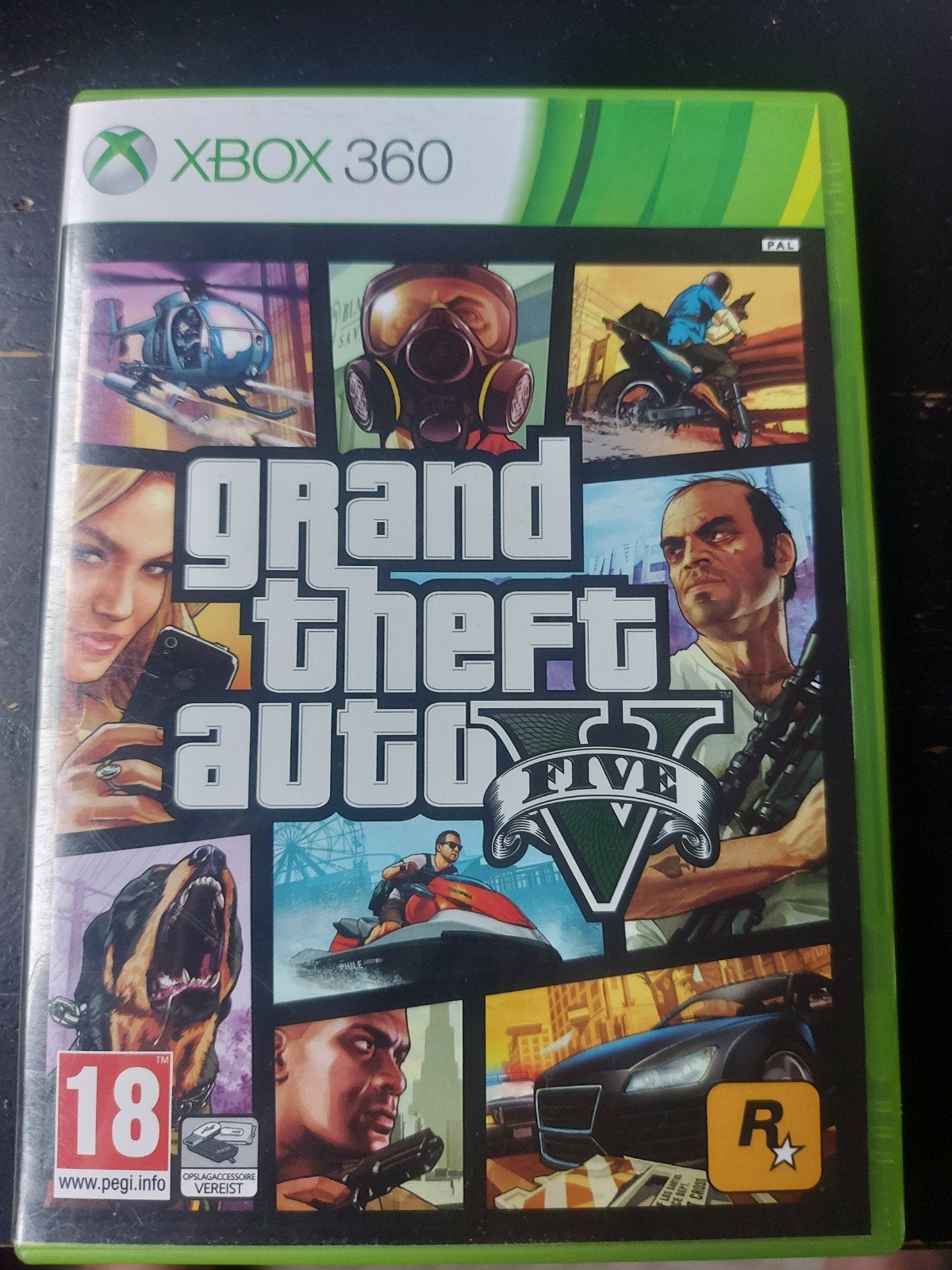 Grand Theft Auto V (GTA 5) Xbox 360 - Zo goed als nieuw, Avontuur en Actie, Vanaf 18 jaar, Gekoppelde computers, 1 speler