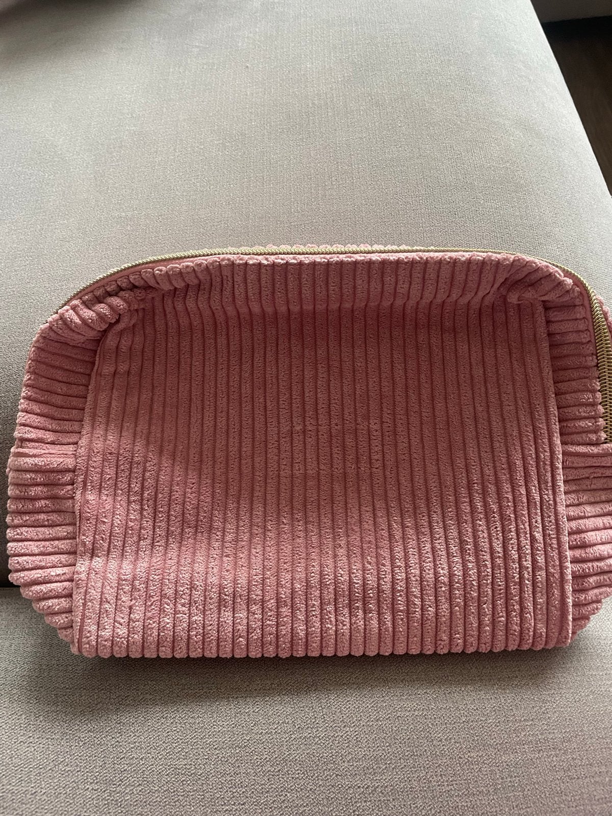 Roze ribcord toilettas/pouch nieuw, Ophalen of Verzenden, Nieuw, Roze, Dame